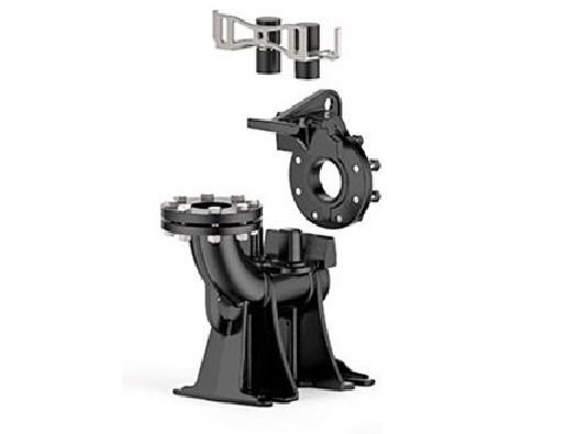 Комплект вертикальных опорных колен фекальных насосов VXC4 MC4 /80 (DN100) в Красноярске 